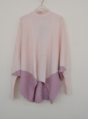 拉系列SML专柜撤柜正品 女秋冬蓬松薄柔蝙蝠型包臀毛衣4A4317浅粉