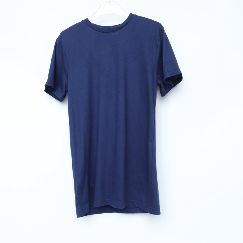 h系列165/84a正品断码 男式夏季纯棉圆领短袖t恤6587深蓝色