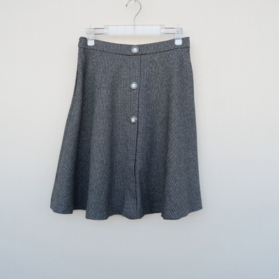 拉系列SM专柜断码 女春秋冬复合布五分大摆外搭半身裙6A4399深灰