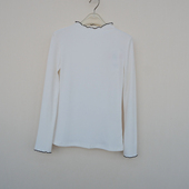 女春季 亲肤薄柔罗纹修身 长袖 拉系列S撤柜正品 针织衫 6A6358白色