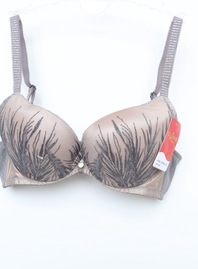 古系列70BC/75C/80C专柜正品上薄下厚刺绣聚拢文胸GJ-G823银灰