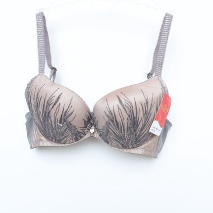 古系列70BC/75C/80C专柜正品上薄下厚刺绣聚拢文胸GJ-G823银灰