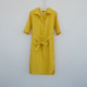女夏高端高支稠密纯棉中长五分袖 拉系 S专柜断码 连衣裙5A1120黄色