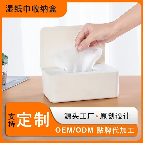 口罩收纳盒家用带盖湿巾盒防尘大容量口鼻罩暂存盒放口罩