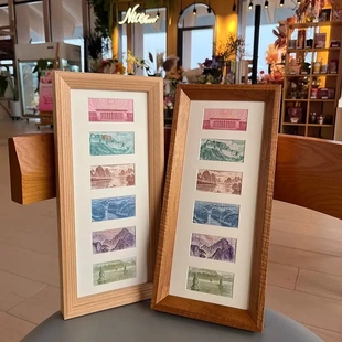 祖国的大好河山相框增运多金相框人民币装饰画框桌面摆件家居摆台