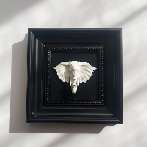 水泥混凝土立体浮雕雕塑装饰画欧式大象现代装饰画可挂墙面可摆台