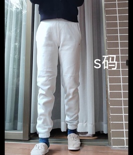 运动裤 tna淡蓝白类抓绒棉卫裤 休闲裤