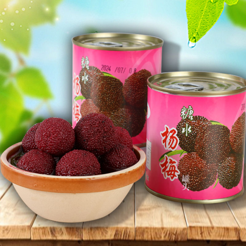 宁波特产杨梅罐头312克新鲜水果罐头餐饮商用水果整箱批发