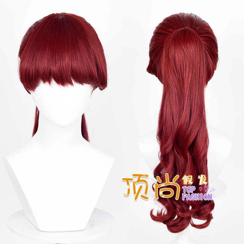 女神异闻录5 Persona5 芳泽霞 cos假发 仿真头皮顶 特调色