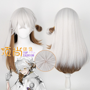 重返未来1999 兔毛手袋 cos假发 仿真头皮 特调拼色