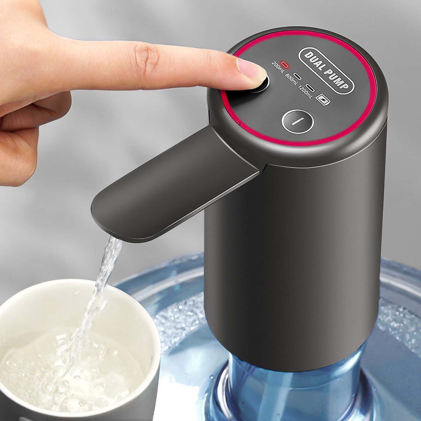 日本桶装水抽水器自动上水器电动饮水机矿泉水抽水泵家用取水神器