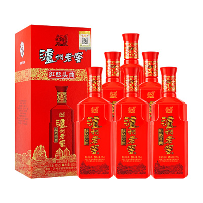 【宴席用酒】泸州老窖红酝头曲52度/42度500ml*6瓶整箱浓香型白酒