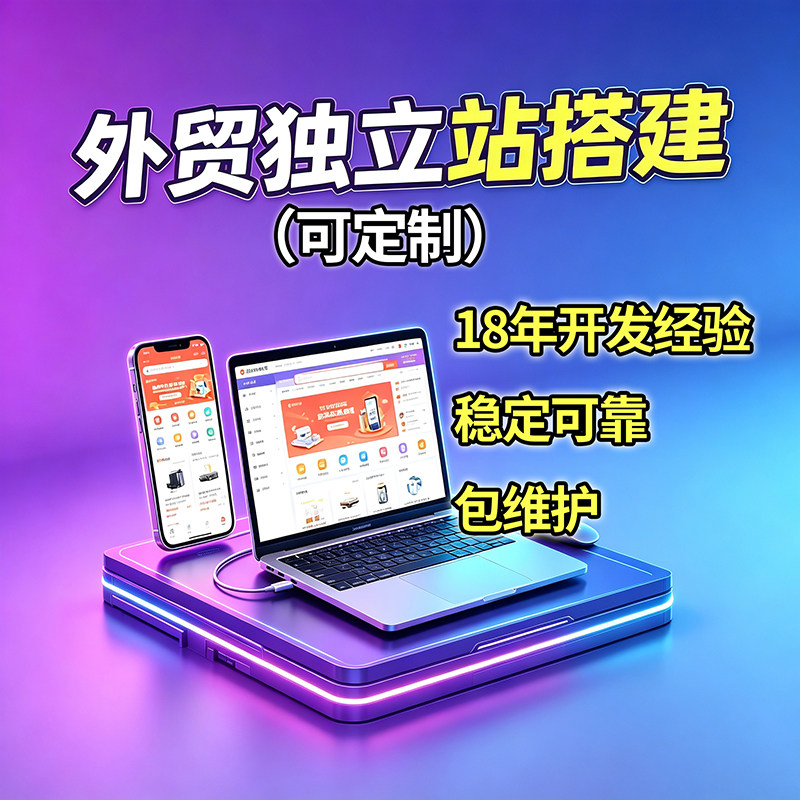 跨境电商网站开发外贸独立站搭建可定制英文德语日语西班牙语网站