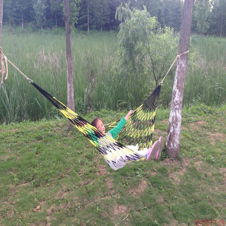 鞋带绳带环吊床厂家直销正品鞋带绳网状吊床户外室内创意秋千吊床