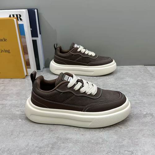 男鞋2025秋冬新款时尚潮流百搭厚底板鞋男士低帮运动休闲小白潮鞋