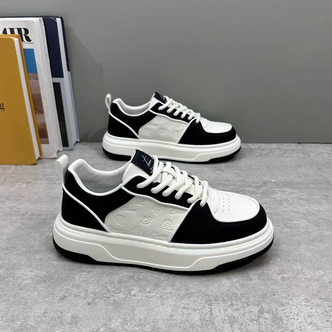 男鞋2026春季新款时尚百搭低帮小白鞋男轻便透气厚底增高休闲板鞋,流行男鞋,休闲板鞋,淘宝优惠券,粉丝福利购,淘宝优惠卷