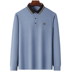 J811錢塘2020-1秋冬男士長袖刺繡T恤精品高端翻領(lǐng)品牌休閑P67圖片