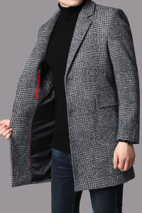 J1906钱塘2020-1主推冬季男士格子毛呢大衣羊毛精品舒适P265图片