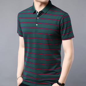 F2672钱塘2020-1春夏精品纯棉条纹短袖T恤男装半袖休闲体恤图片