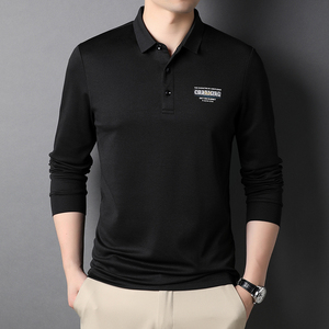 B28051钱塘2020-1秋冬男士时尚长袖polo衫T恤翻领男装商务休闲P72图片