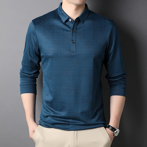 B2691钱塘2020-1秋冬男士polo衫宽松精品长袖商务t恤翻领休闲P72图片