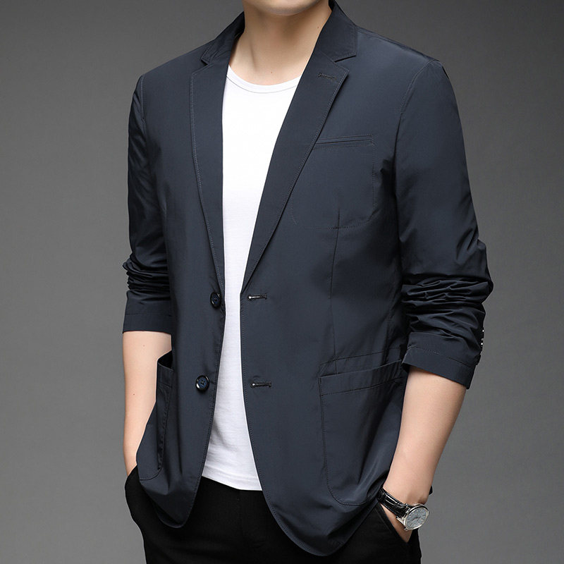 F3309钱塘2020-1秋季男士薄款休闲西服小西装上衣外套P160图片