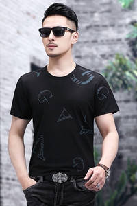 B9530钱塘2020-1夏季男士时尚短袖圆领基础T恤冰丝男装休闲P52图片