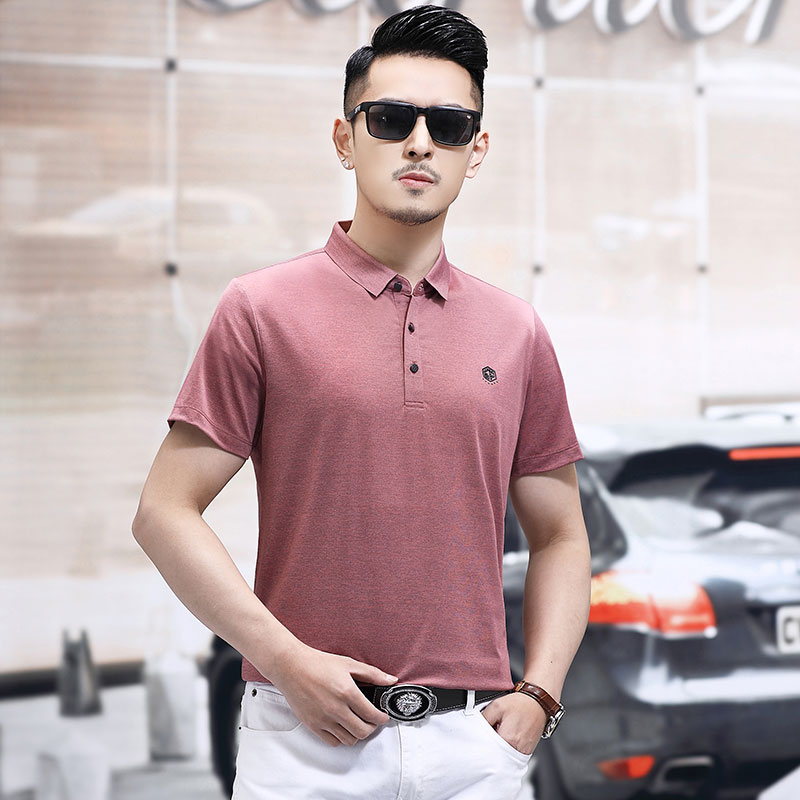 B8975钱塘2020-1夏季男士时尚短袖polo衫T恤翻领男装商务休闲P60,男装T恤,钱塘207-1