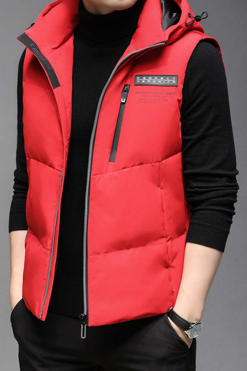 J992钱塘2020-1冬季90鸭绒羽绒服连帽马甲保暖背心P155,男装羽绒服,钱塘207-1