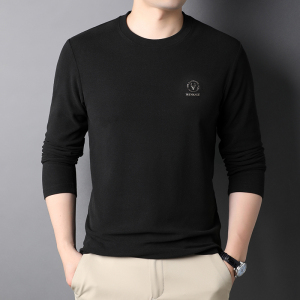J889钱塘2020-1常年款男士时尚打底衫长袖T恤圆领印花休闲P42图片