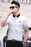 B7380钱塘2020-1夏季男士冰丝短袖polo衫T恤翻领男装商务休闲P58，男装T恤，钱塘207-1