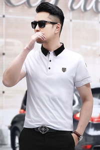 B7380钱塘2020-1夏季男士冰丝短袖polo衫T恤翻领男装商务休闲P58