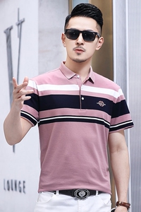 B2601钱塘2020-1夏季男士纯棉短袖polo衫T恤翻领男装商务休闲P62图片