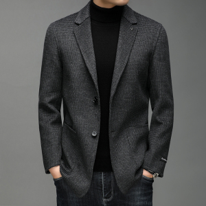 J692钱塘2020-1冬季毛呢西装男士冬季羊毛外套西服休闲商务P310图片