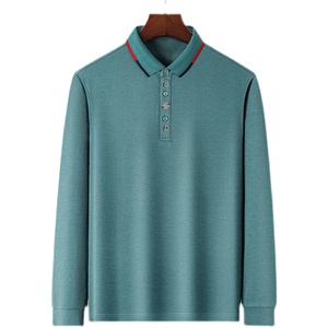 J812錢塘2020-1秋冬男士長袖刺繡T恤精品高端蜜蜂翻領(lǐng)品牌休閑P67圖片