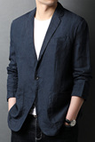 F2755钱塘2020-1亚麻100%流行夏季男士小西装宽松外套西服P175，男装西服，钱塘207-1