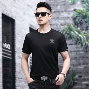 B6917钱塘2020-1夏季男士时尚短袖圆领基础T恤冰丝男装休闲P57图片