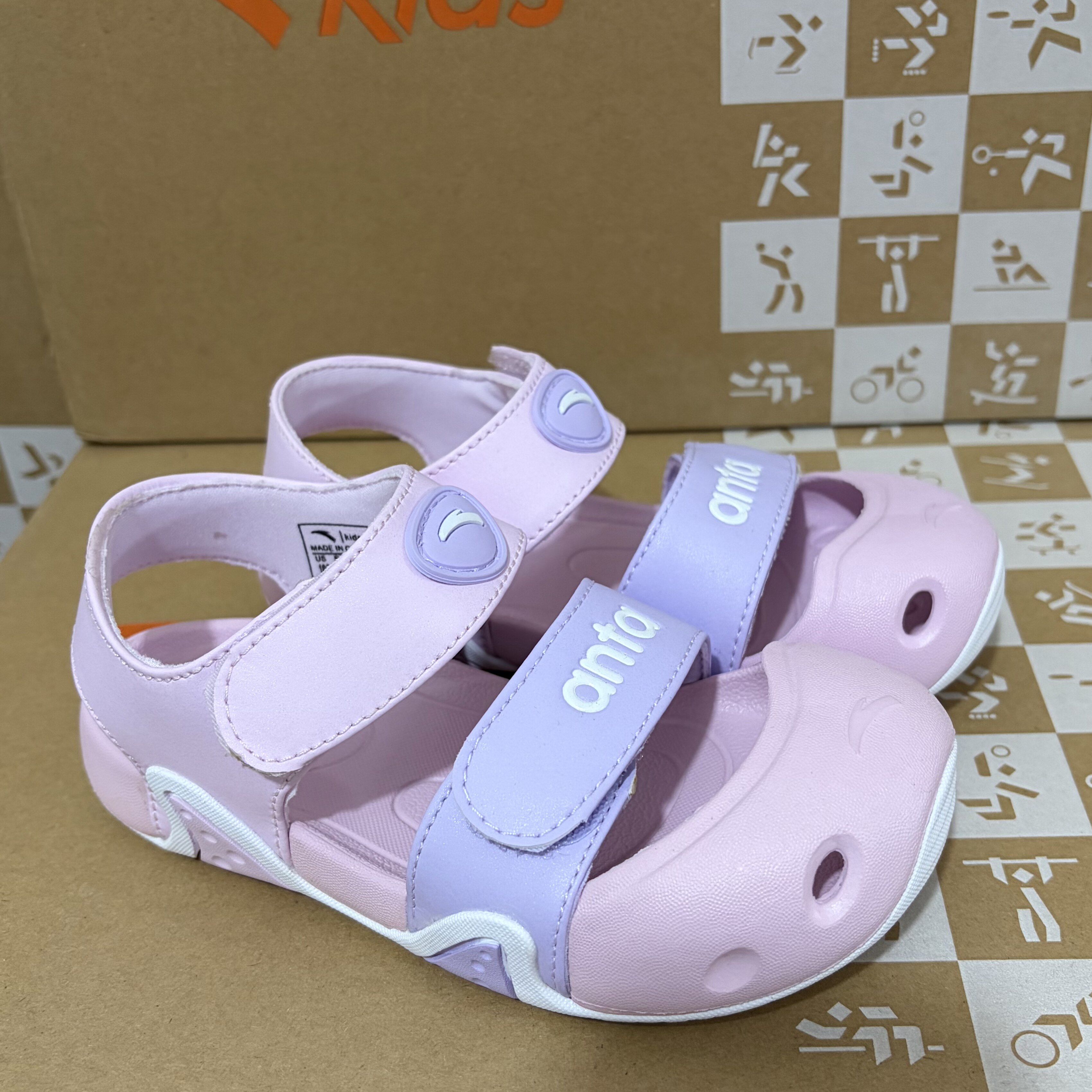 安踏儿童女小童沙滩凉鞋