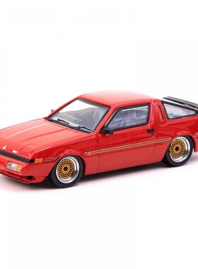 1/64 TARMAC 三菱汽車Starion Bright 紅色 白色 合金模型車擺件