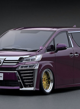 1/18 豐田 威爾法(30) ZG 紫色 樹脂仿真七人模型車擺件