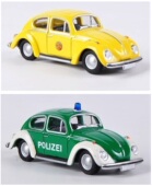 模型車 Polizei BUB 1302 淨黃色 Beetle 甲蟲警察汽車