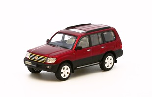 1/64 HIKASI陸巡Land Cruiser LC100豐田越野車-紅色合金屬車模