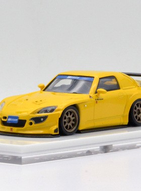 1/64 ONE MODEL 本田 Honda Spoon S2000 (黃色)跑車金屬模型擺件
