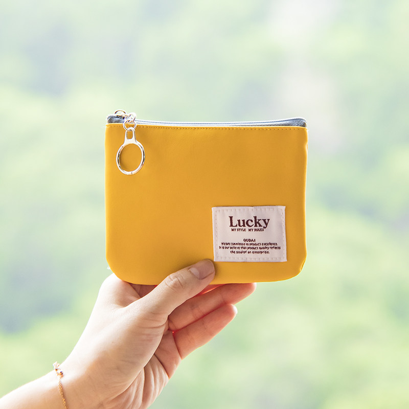 口红包迷你小包皮质简约百搭韩款ins便携粉底小样收纳小号化妆包