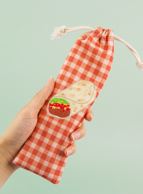 筷子收纳袋便携外出日式旅行餐具盒儿童学生放装勺子汤勺的布袋子