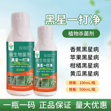 黑星一打净柑橘苹果黄瓜香蕉番茄黑星病专用植物通用一瓶一码农用