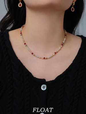 浮漾FLOAT女项链天然石串珠