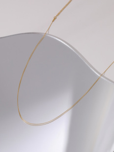 浮漾FLOAT镀18k金极简百搭气质细项链女冷淡风叠戴万能锁骨链小众