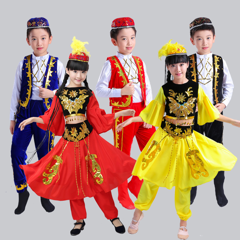 儿童少数民族演出服女维吾尔族