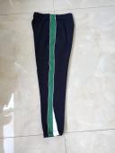 藏蓝色拼接墨绿宽杠加绒运动裤 运动裤 子 同款 定做春秋冬男女校裤